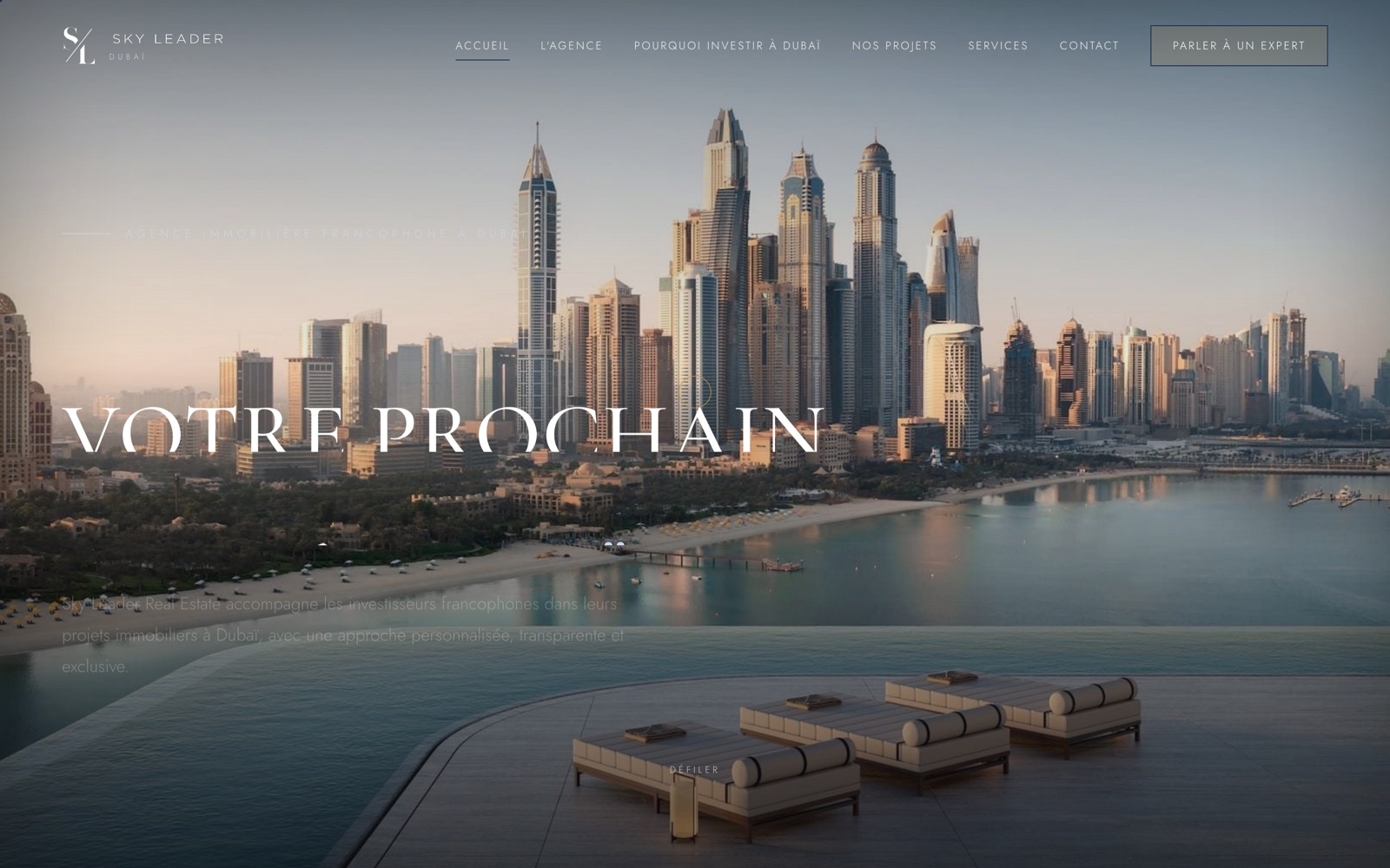 Faire désirer Dubaï avant de parler rendement.